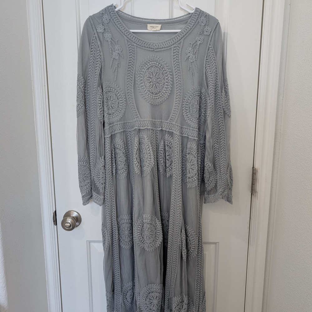 Orange Creek Gray Knit Top